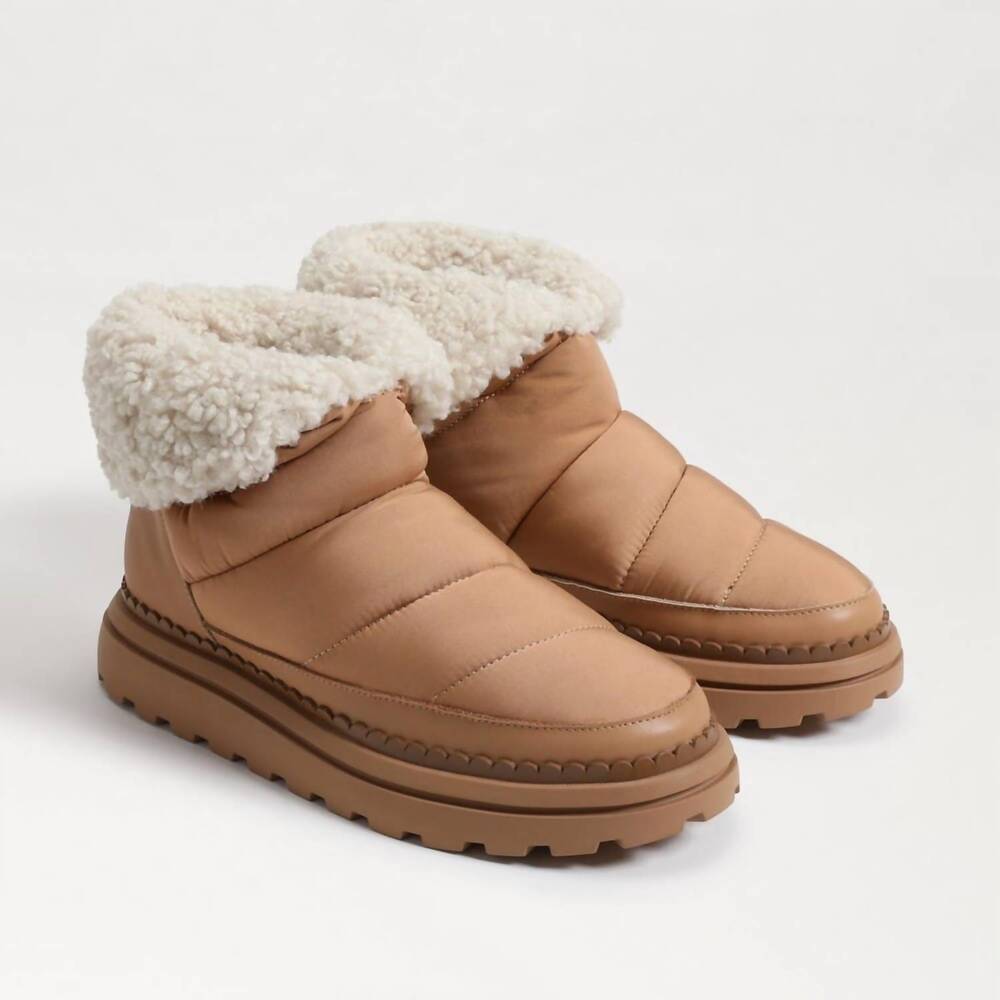 NEW SAM EDELMAN women's ozie bootie in tan nylon